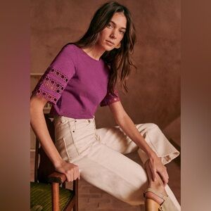Sezane hortense tee size XS in berry purple
